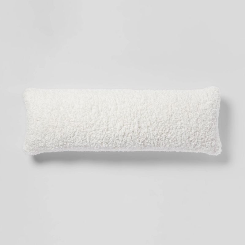 Oversized Oblong Cozy Sherpa Decorative Throw Pillow Cream - Threshold&#8482; | Target