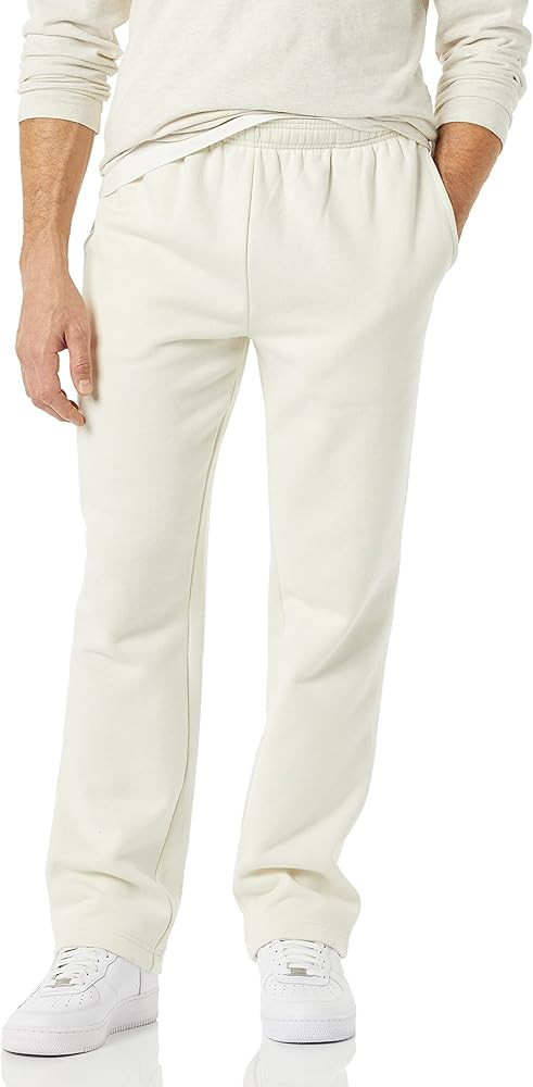 Amazon Essentials Men's Fleece Open Bottom Sweatpant (Available in Big & Tall) | Amazon (US)