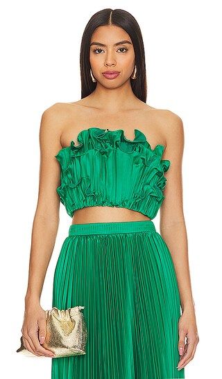 Averi Scallop Top in Frog | Revolve Clothing (Global)