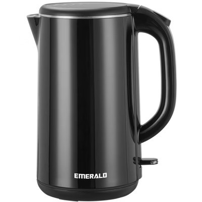 Emerald 1.8L Black Electric Kettle, 1100W, Auto Shut-Off, Fast-Boil Design | Target