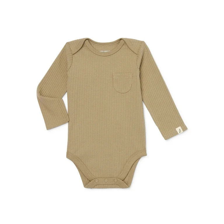easy-peasy Baby Long Sleeve Pocket Bodysuit, Sizes 0-24 Months | Walmart (US)