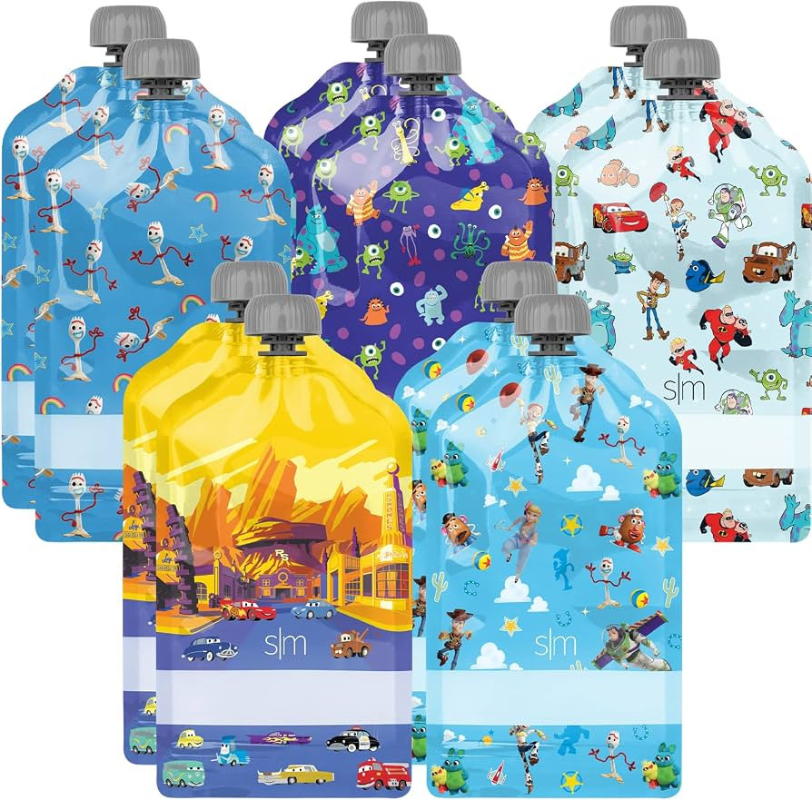 Simple Modern Disney Pixar Reusable Baby Food Pouches for Toddlers | BPA Free Plastic refillable ... | Amazon (US)