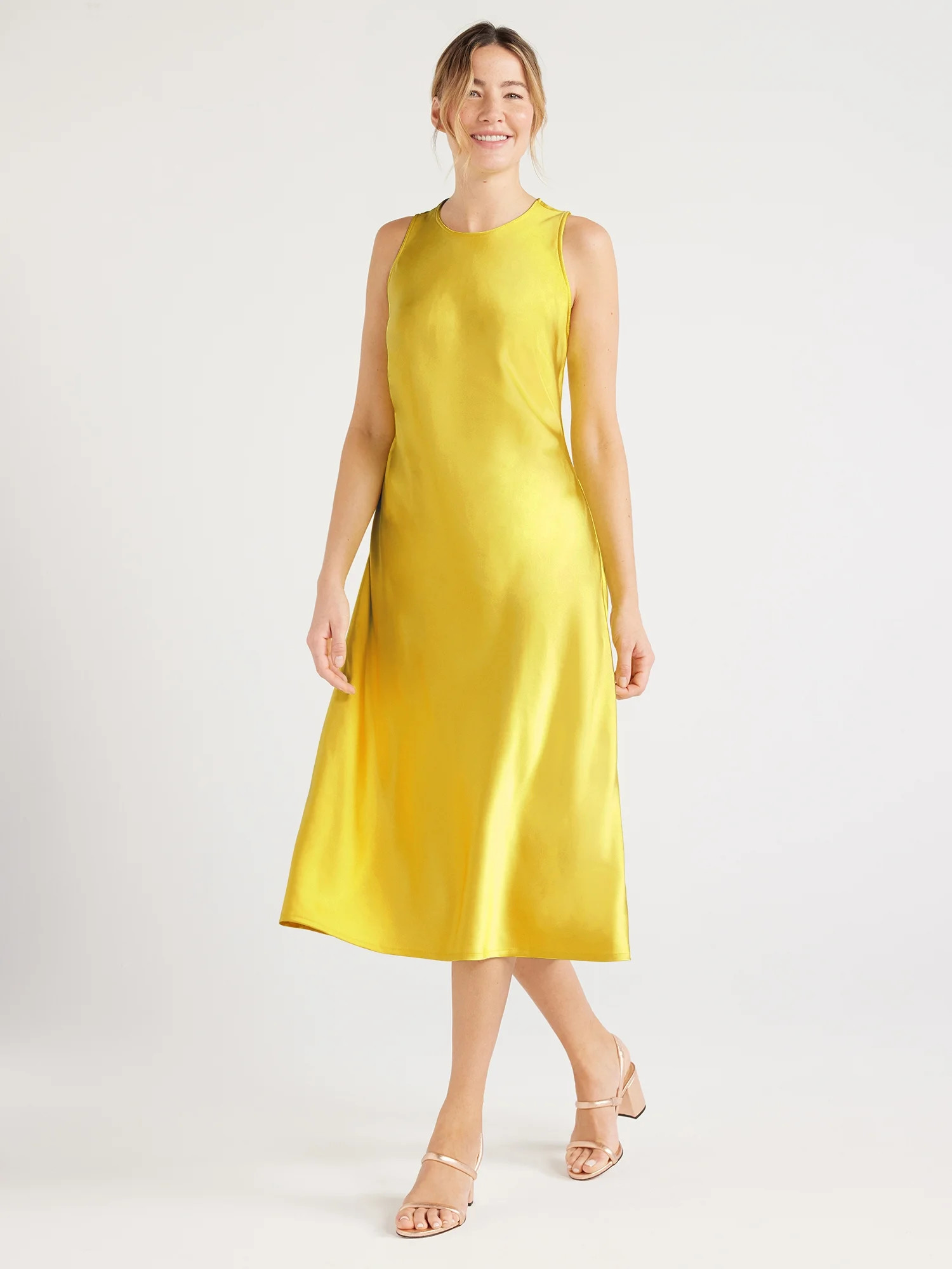 Free Assembly Women’s Sleeveless Bias Slip Dress, Sizes XS-XXXL | Walmart (US)