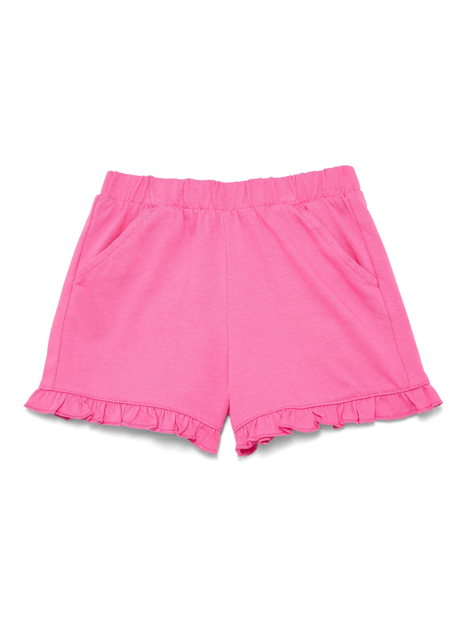 Wonder Nation Toddler Girls Ruffle Hem Shorts, Sizes 18M-5T | Walmart (US)