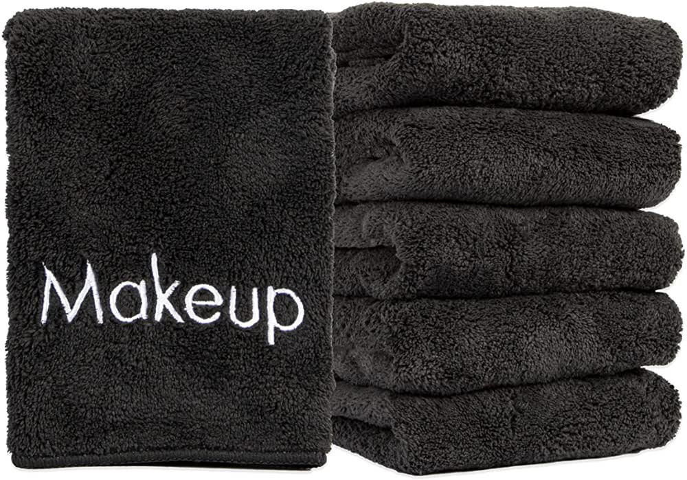 Arkwright Makeup Remover Wash Cloth - (Pack of 6) Soft Coral Fleece Microfiber Fingertip Face Tow... | Amazon (US)