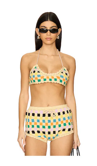 The Crochet Crop Bikini Top in Sablo | Revolve Clothing (Global)