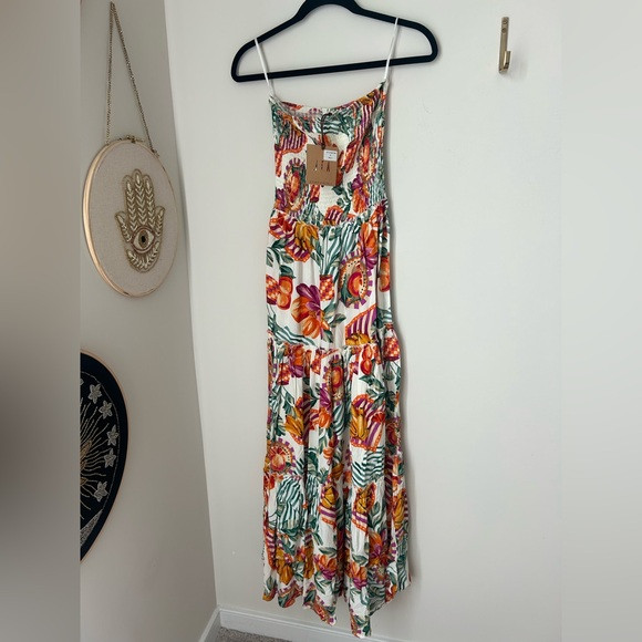 Viral Fruit Floral Strapless Maxi Dress | Poshmark
