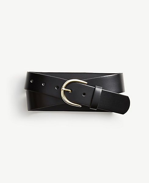 Wide Leather Trouser Belt | Ann Taylor (US)