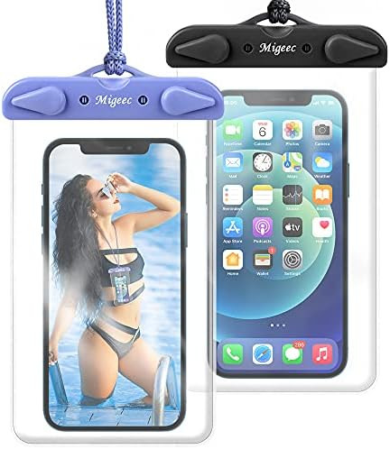 Migeec Waterproof Phone Case (2 Packs) IPX8 Waterproof Phone Pouch Dry Bag Waterproof Bag for Bea... | Amazon (US)