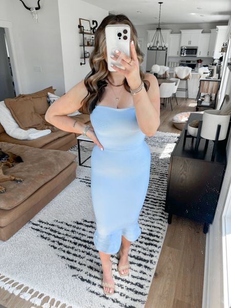 Dress — small
Shapewear — medium/large (the xs-small was too tight for my liking)

wedding guest dress | wedding guest outfit | wedding guest style | amazon dress | amazon dresses | affordable dresses | blue bodycon dress | spring wedding | summer wedding



#LTKshoecrush #LTKwedding #LTKfindsunder100