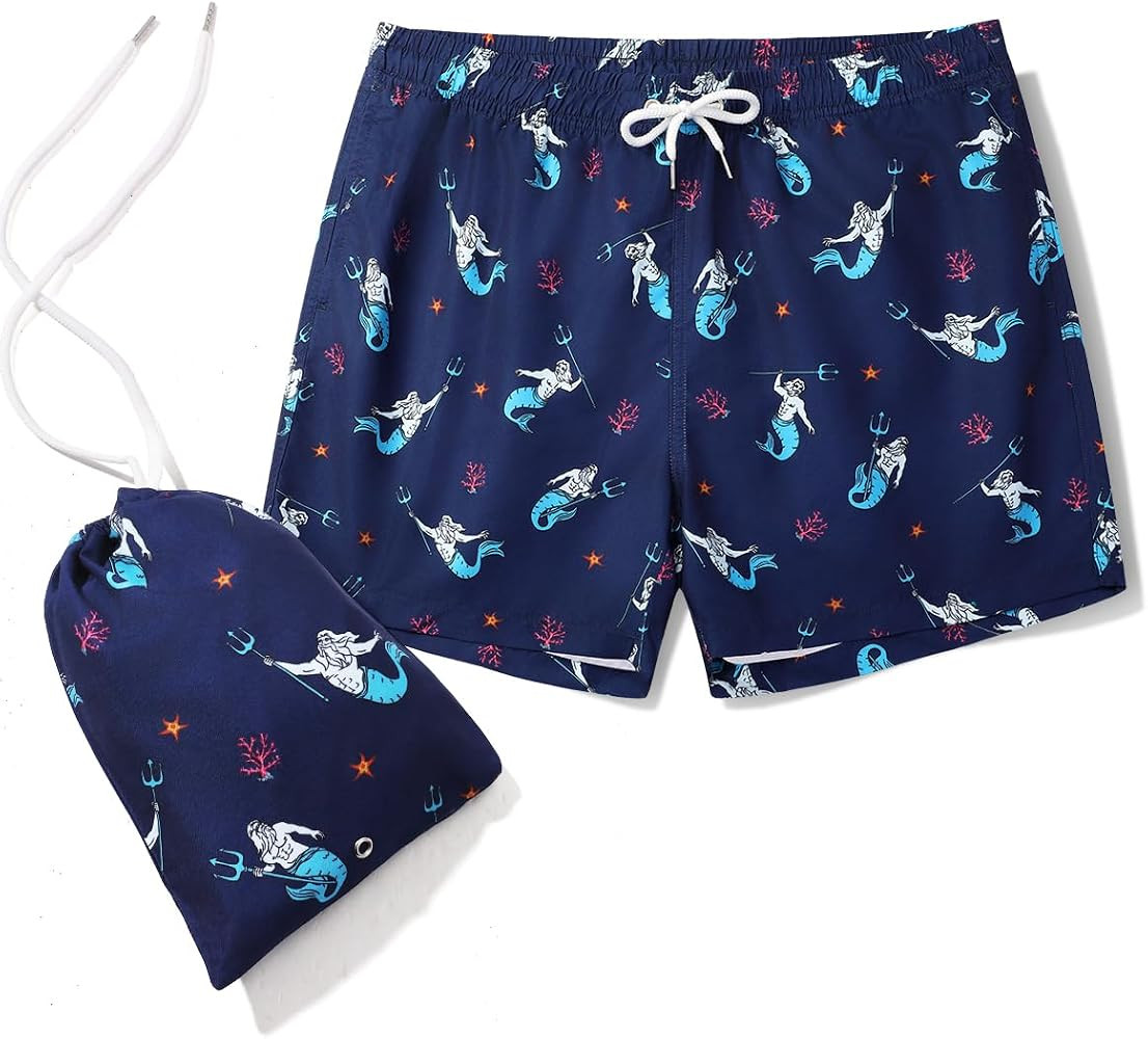 Arjen Kroos Men's 5" Board Shorts Swimwear Stylish Printed Swim Trunks | Amazon (US)