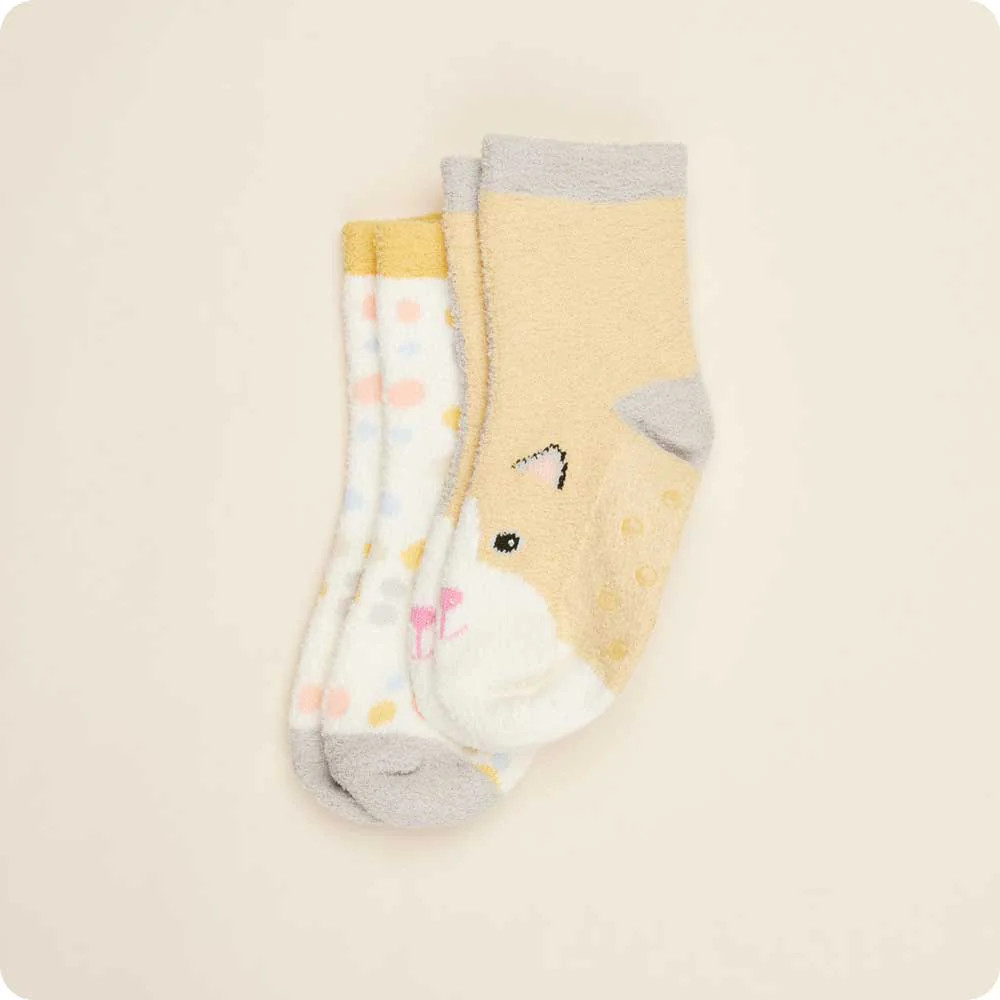 Warmies Calico Cat No-Slip Socks | Persnickety