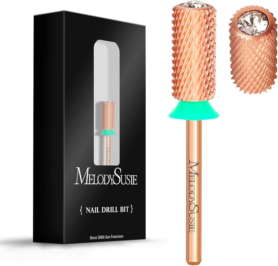 MelodySusie Crystal Top Nail Drill Bits, 3/32'' Large Barrel Carbide Bits, Suitable for Manicure ... | Amazon (US)