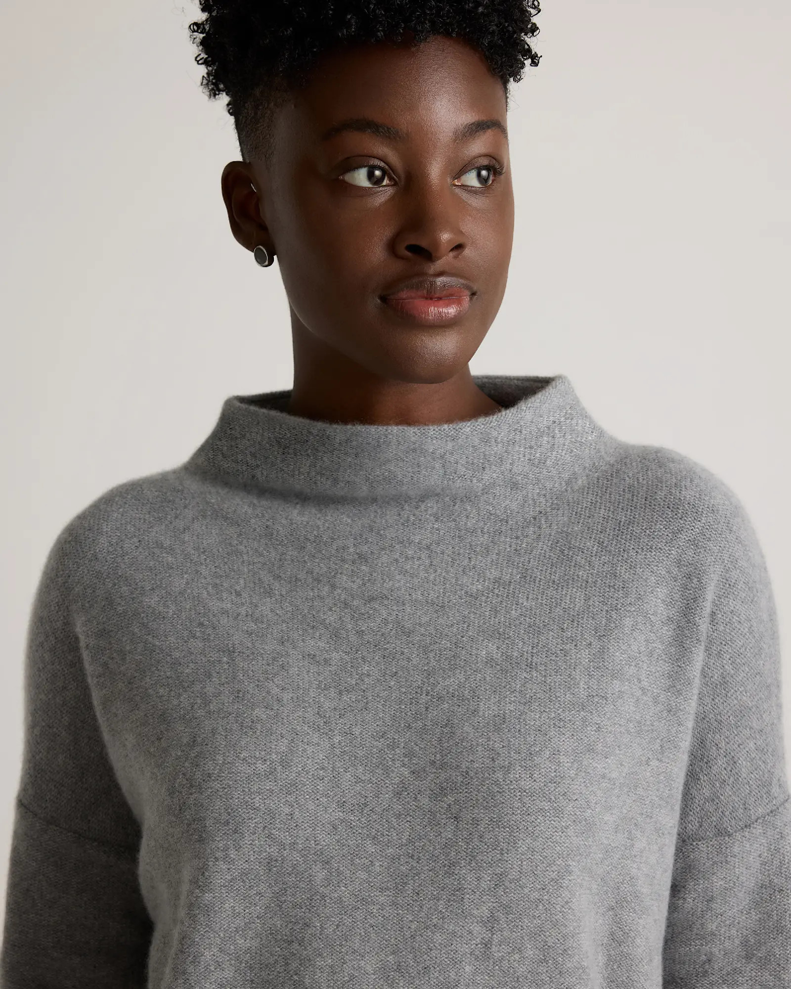Mongolian Cashmere Funnel Neck Sweater | Quince