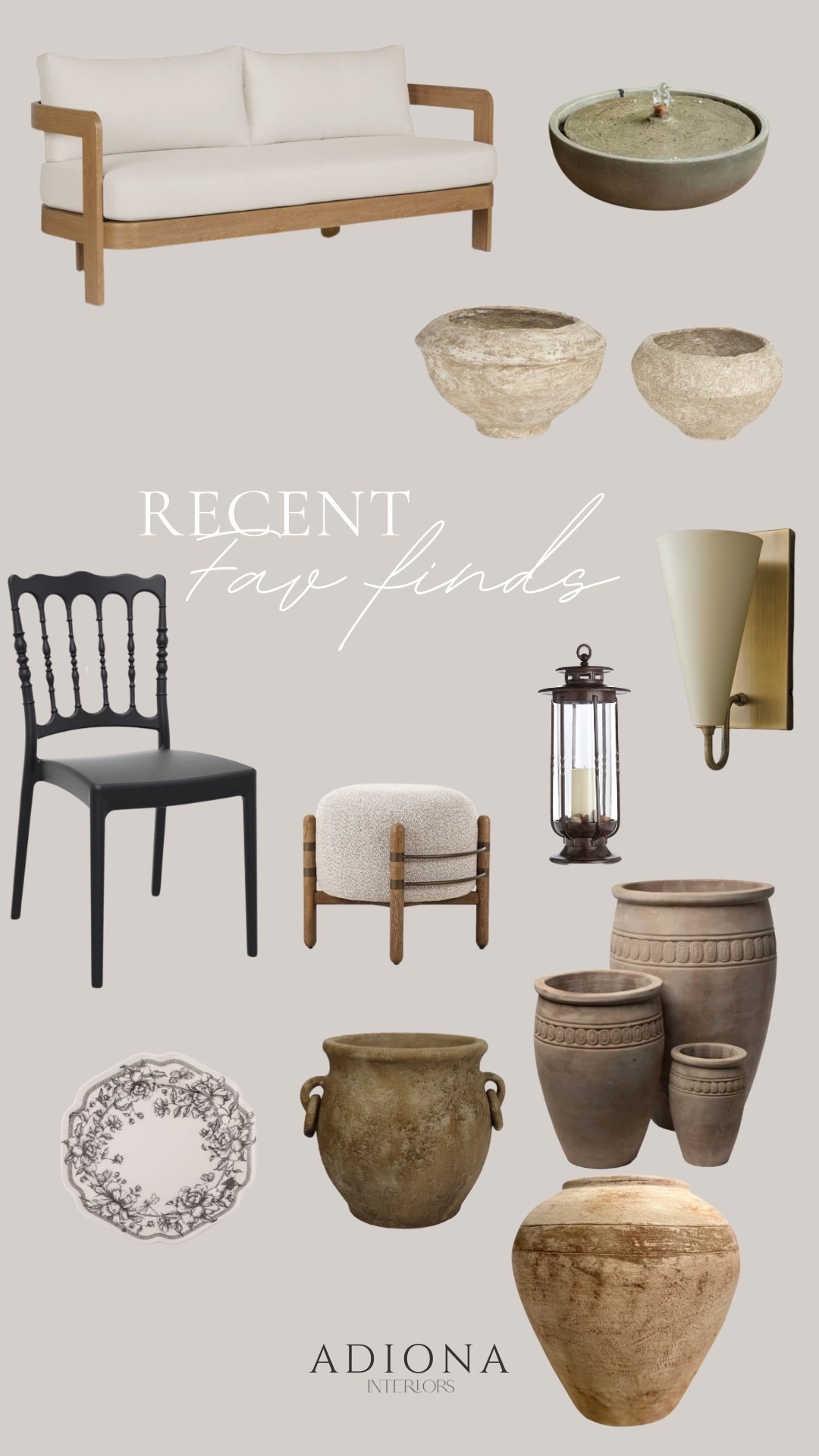 Recent finds 

Amazon finds, Amazon decor, Amazon home, Amazon outdoor, patio finds, Wayfair, budget finds, outdoor furniture, outdoor lantern, planters, sconces, floral plates 

#LTKSeasonal #LTKHome #LTKSummerEdit