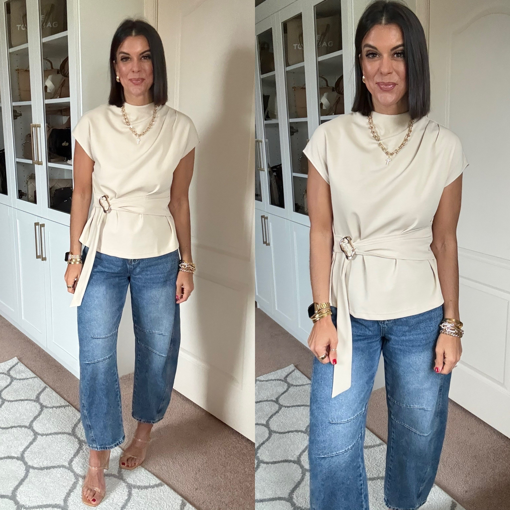 Size small in tee Size 2 in jeans

#LTKSeasonal #LTKFindsUnder100