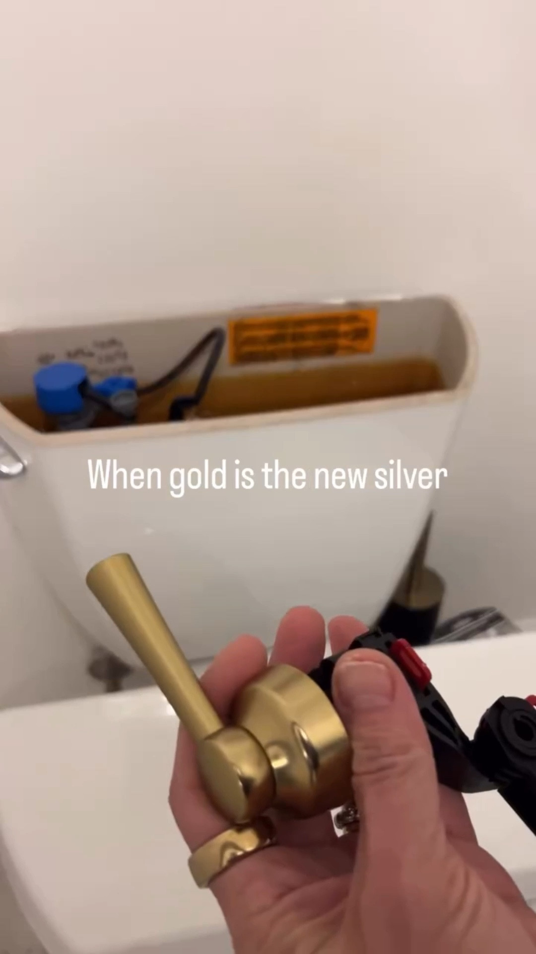 Just installed a new bathroom toilet handle… What do we think?!
I’m OBSESSED 😍 

#bathroomremodel #bathroomdecor #masterbath #viralreels❤️ #amazonhomefinds #viralvideos #remodeling #bathroom #toliet #construction