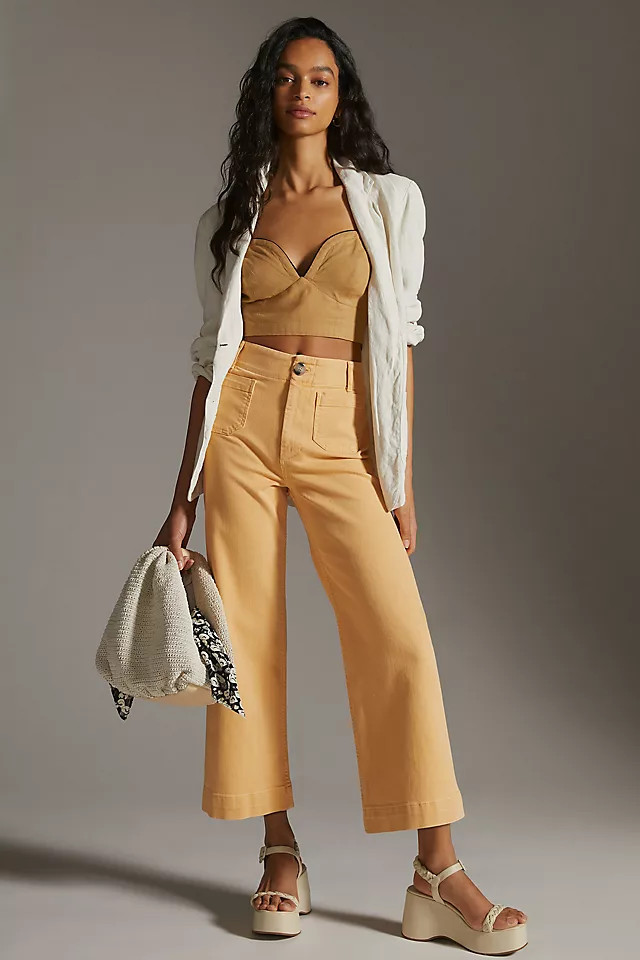 Pilcro The Skipper Cropped Wide-Leg Jeans | Anthropologie (US)