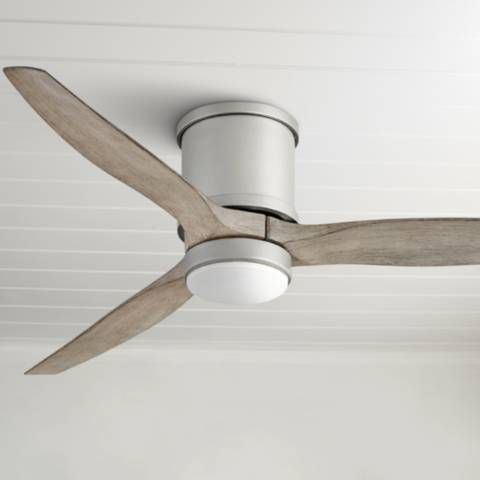 52" Hinkley Hover Brushed Nickel Wet LED Hugger Ceiling Fan - #84J81 | Lamps Plus | LampsPlus.com
