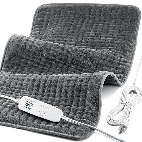 VAAGHANM Heating Pad: 33 x 17 inches Electric Heating Pad for Back - Extra Large Heat Pad for Shoulder/Neck/Knee/Arms - Upgraded 6 Timer & 6 Temperature Controller -Gift for Women | Amazon (US)