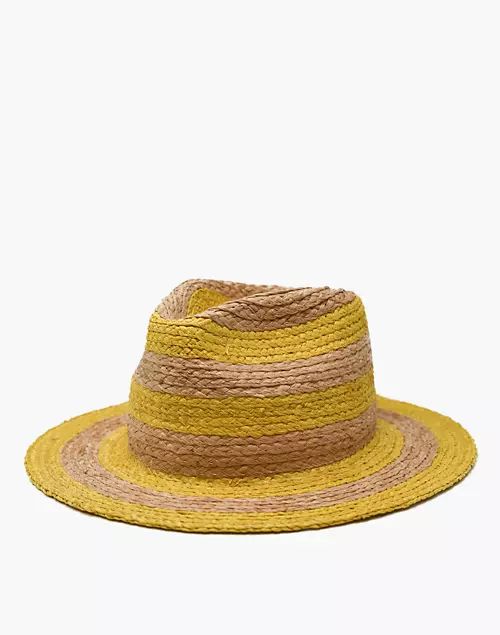 WYETH™ Striped Straw Isa Fedora Hat | Madewell