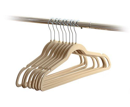 Premium Velvet Hangers Heavy duty - 50 Pack Clothes Hangers - Non slip IVORY Suit hangers - Clothes  | Amazon (US)