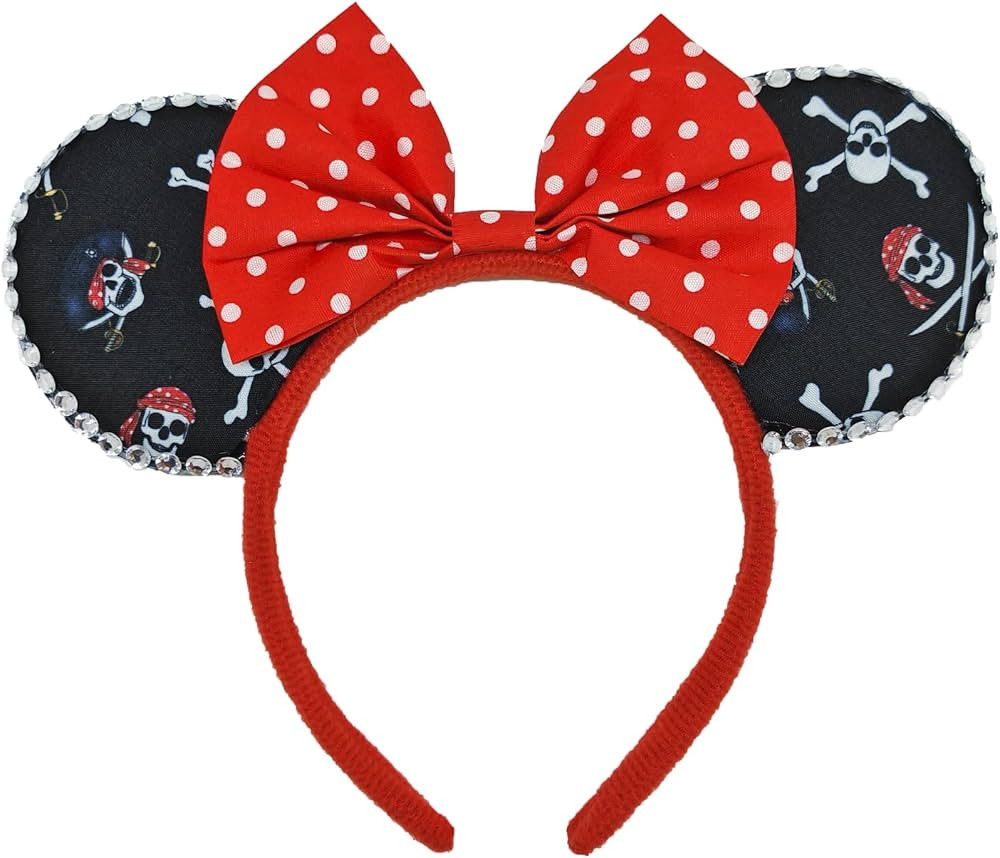 ZHENNAN Pirate Headbands for Adult, Cute Red Wave Point Pirate Hairbands Birthday Decorations Hal... | Amazon (US)