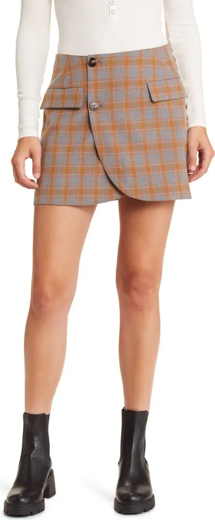Lark Plaid Wrap Miniskirt | Nordstrom