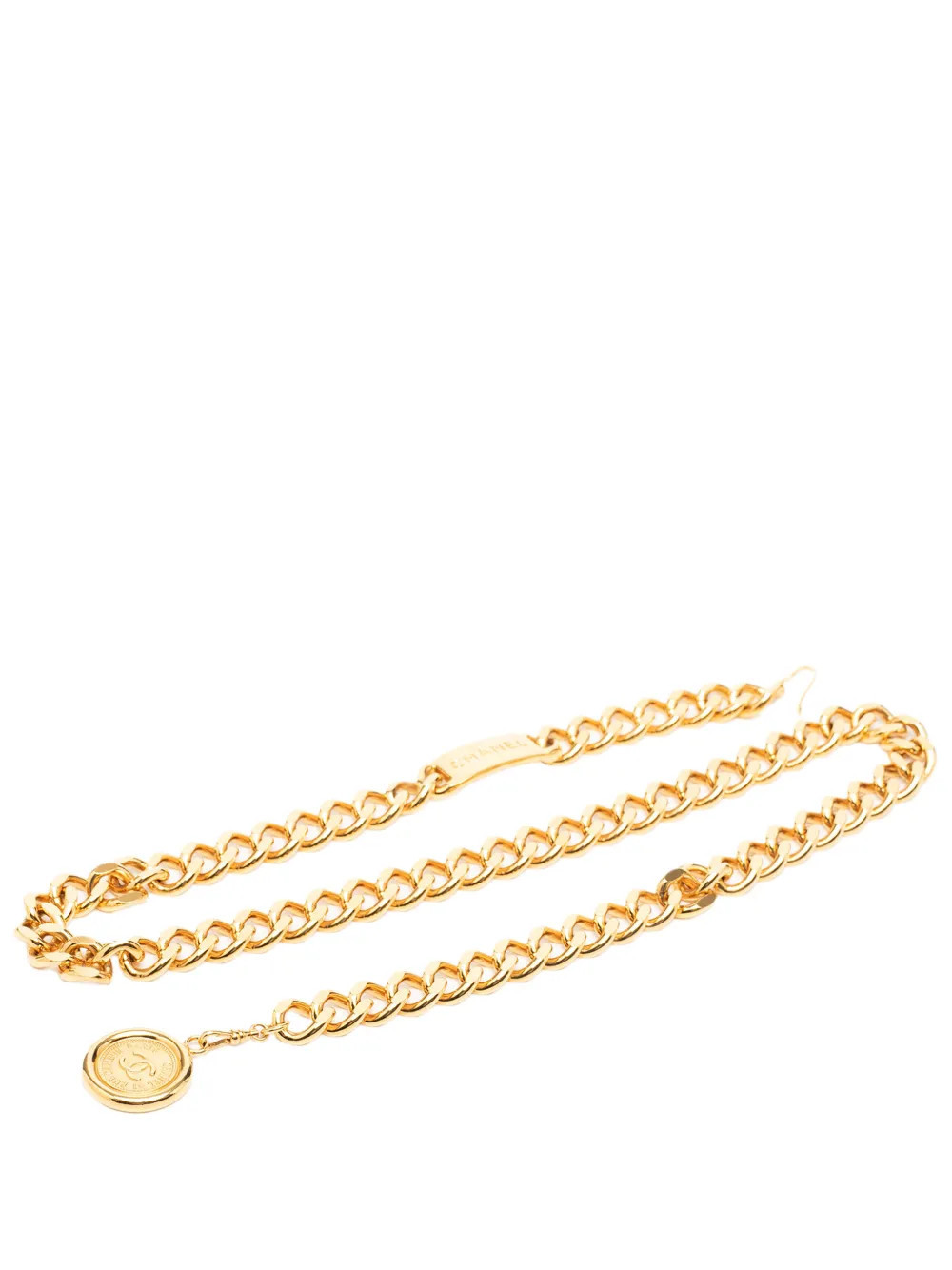 CHANEL Pre-Owned 1990-2000 CC Medallion Chain Link belt - Gold | Farfetch Global