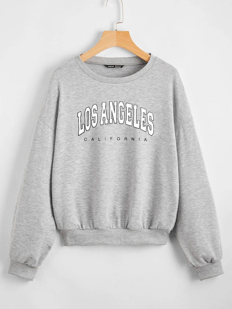 Letter Graphic Drop Shoulder Sweatshirt | SHEIN