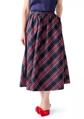 Sewing Down South x Crown & Ivy™ Tartan Twirl Midi Skirt | Belk