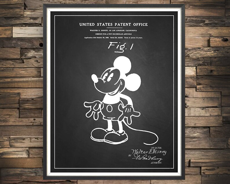 MICKEY MOUSE - 1929 - Patent Print - Mickey Mouse Print - Disney Print - Vintage Mickey Mouse - D... | Etsy (UK)