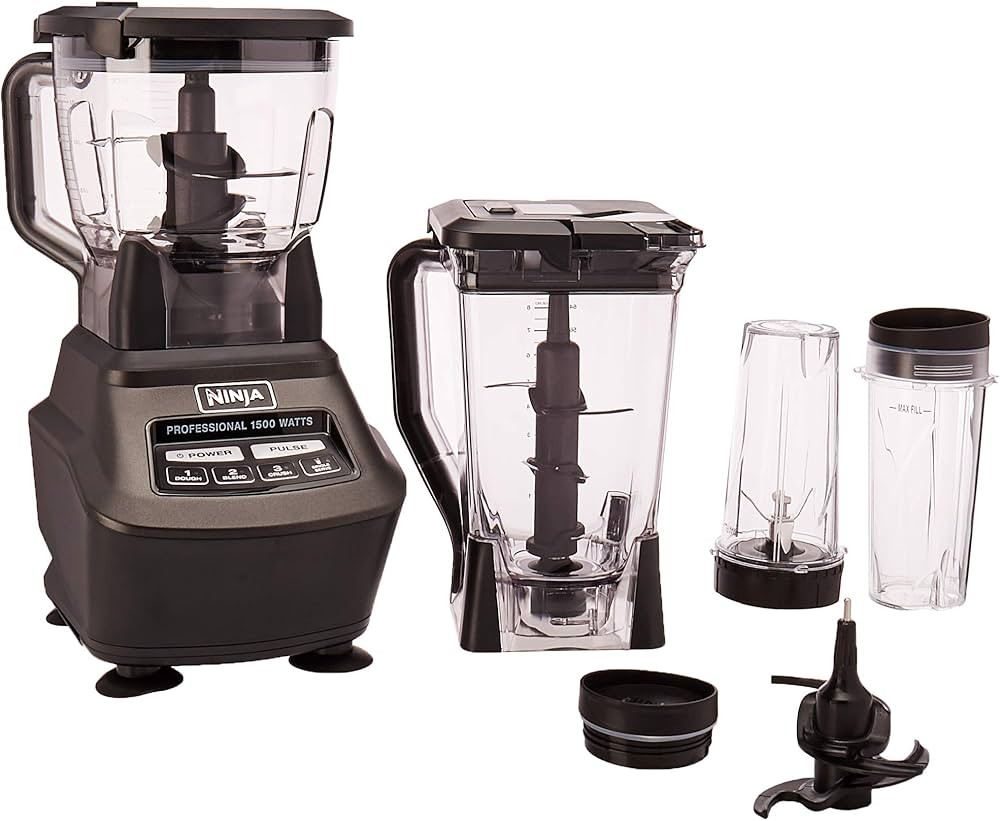Ninja BL770 Mega Kitchen System, 1500W, 4 Functions for Smoothies, Processing, Dough, Drinks & Mo... | Amazon (US)