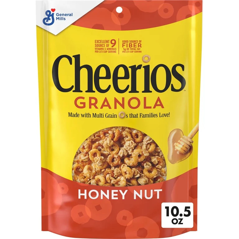 Cheerios Granola, Honey Nut, Good Source of Fiber, 10.5 oz | Walmart (US)