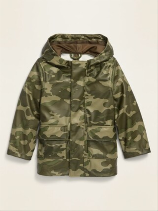 Water-Resistant Hooded Rain Jacket for Toddler ...