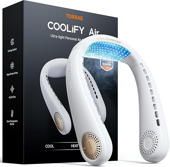 TORRAS COOLiFY Air 2026 Upgraded Neck Fan Air Conditioner, Dual-Airflow Pro Cooling, Ultra Light ... | Amazon (US)