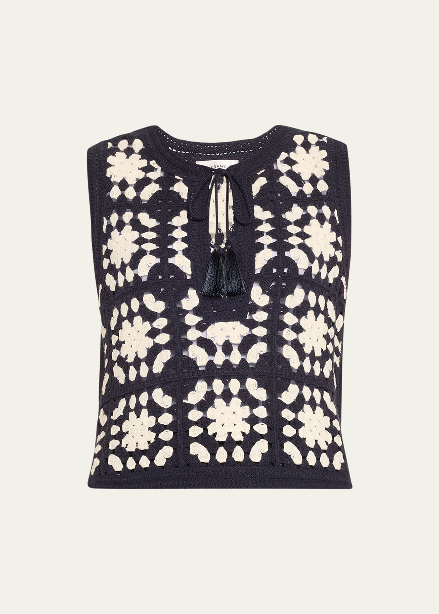 FRAME Crochet Tassel Top | Bergdorf Goodman