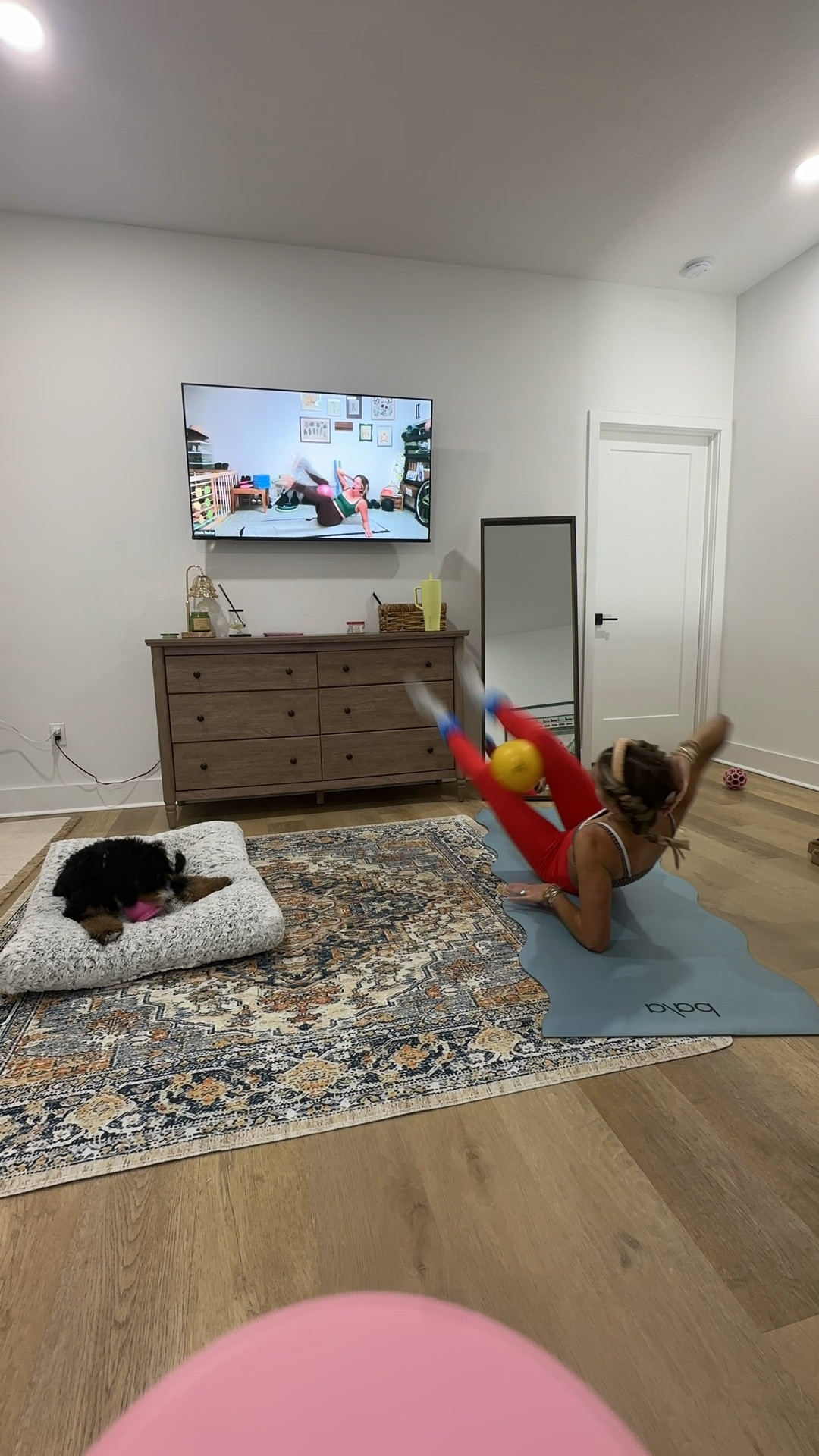 @abercrombie YPB studioflex layered sports bra size XS. My leggings are from amazon size XS CRZ YOGA High Waist Yoga Leggings 25"  

My workout and workout gear for my daily workout. I take pilates classes from @lexfish on Instagram she has a whole online platform and membership! Most of my pilates gear and tools are from Bala. Bala use code SLOANE15. 
#workoutgear #workoutwear #pilates #ootd #outfit #athleticwear #athleticoutfit #bikershorts #sportsbra #pilatesoutfit #athleisure #bala #pilatesworkout #pilateslovers #pilatestiktok #balabangles
 @lexfish 

#LTKmorningroutine #LTKActive #LTKfitnessgoals