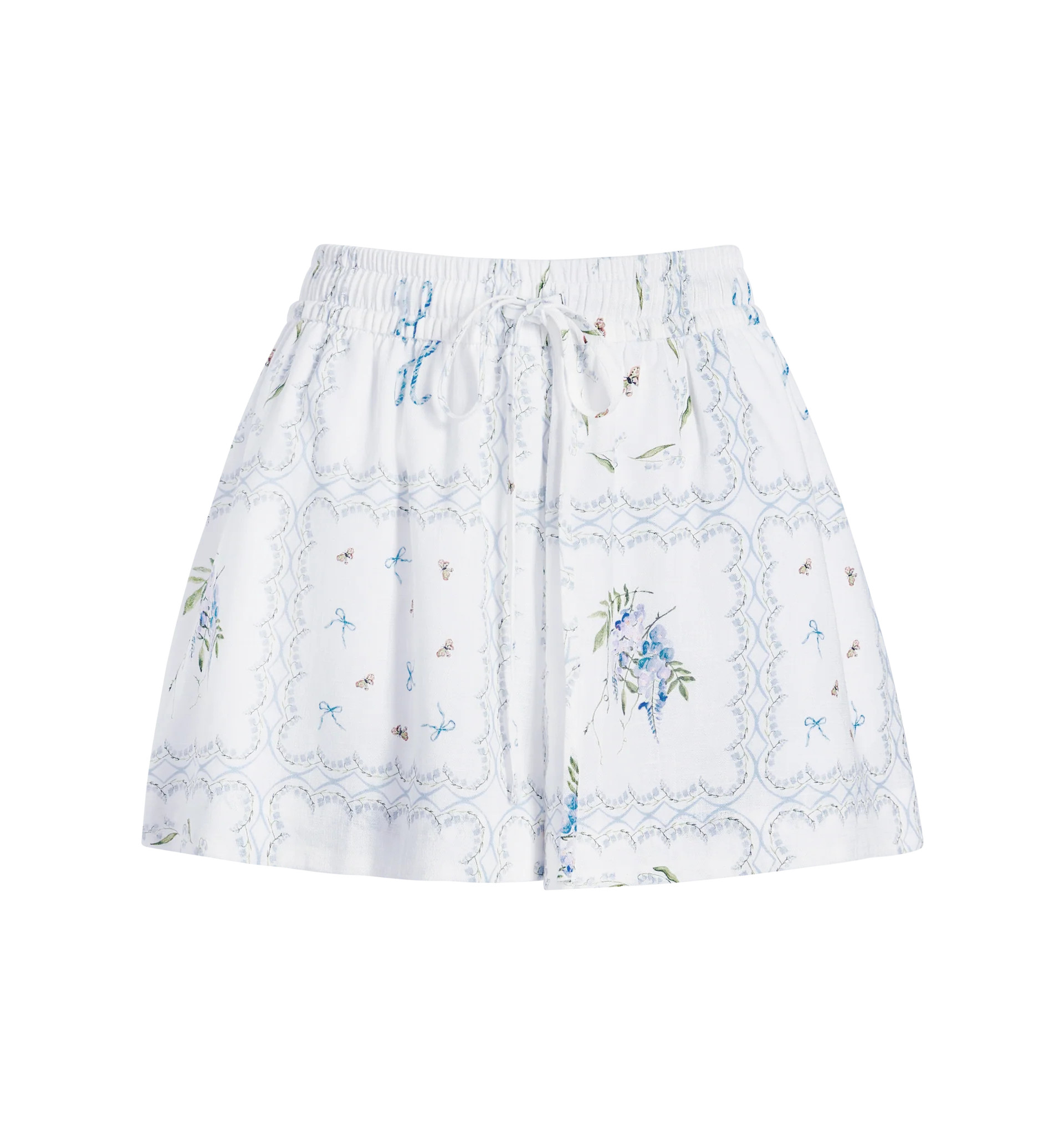 The Audrey Short - White Floral Patchwork | Hill House Home