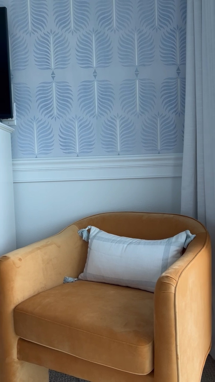 Cozy coastal corner in Boca Grande FL.

Accent chair, blue wallpaper, bedroom, throw pillow, accent pillow, Serena & Lilly wallpaper, blue patterned wallpaper, primary bedroom, organic coastal decor, transitional design, interior designer finds, home decor 

#LTKsalealert #LTKVideo #LTKhome