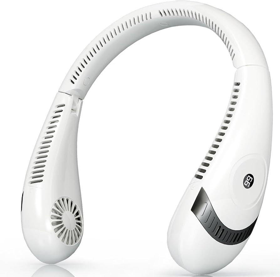 OLV Neck Fan 5000mAh Rechargeable Battery Portable Fan 360° Bladeless Cooling 3 Speeds Powerful ... | Amazon (US)