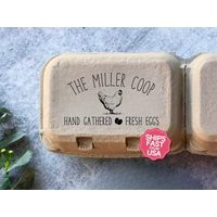 Custom Egg Carton Stamp For Chicken Eggs, Duck Eggs Cartons, Farm Fresh Large Stamp, Farmhouse Homestead Coop Gift | Etsy (US)