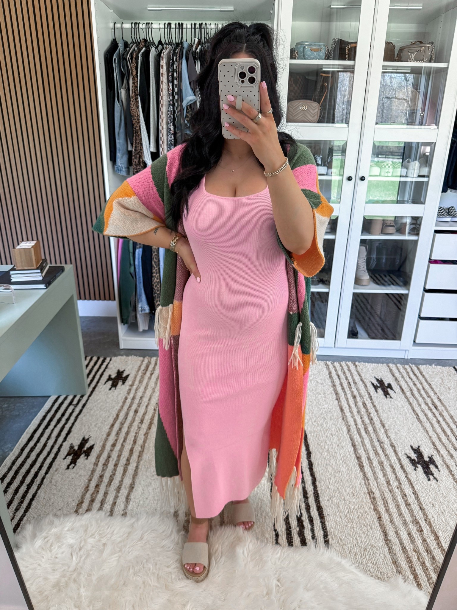 Colorful Easter Outfit 🌸

Dress - small
Knit Duster - small (linking two sellers since this color is selling fast! You could also go with one of the other color options and swap out this pink dress for one of the other colors as well!)

You can never go wrong with a cute pink look! 👏🏼 I love this colorful knit duster paired with this pink maxi dress. It fits the bump perfectly (I need to get more colors!) Finished the look with some cute and comfortable platform sandals.

#easteroutfit #springoutfit

#LTKootd #LTKBump