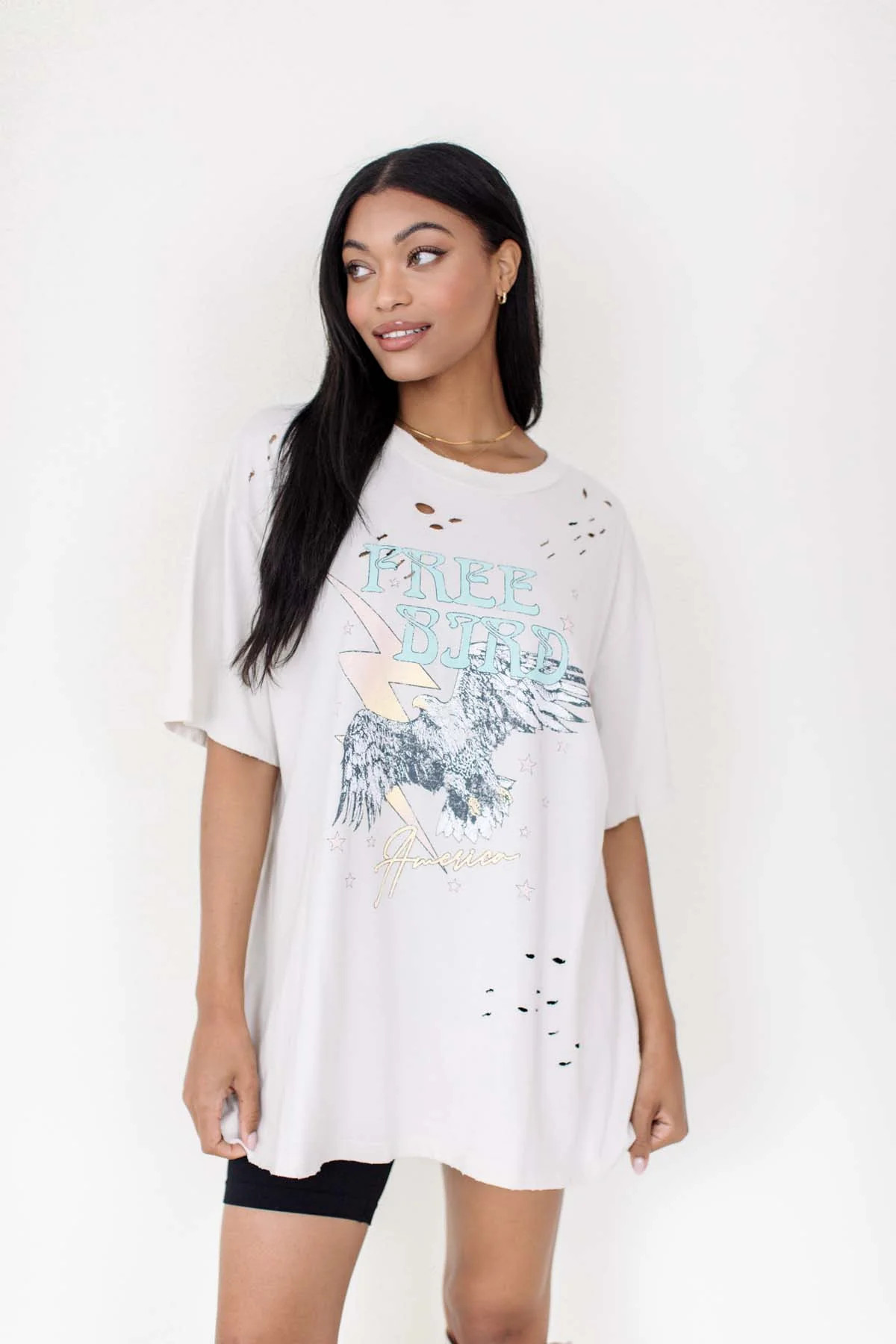 Lightning Bolt Distressed Graphic Tee - FINAL SALE | The Post