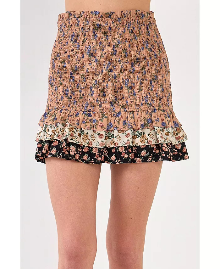 Women's Floral Multi Color Mini Skirt | Macy's