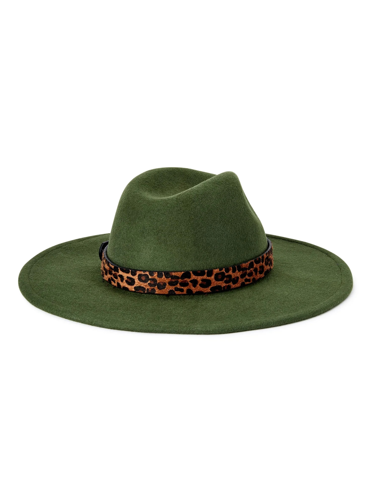 Scoop Women's Faux Leopard Print Fedora - Walmart.com | Walmart (US)