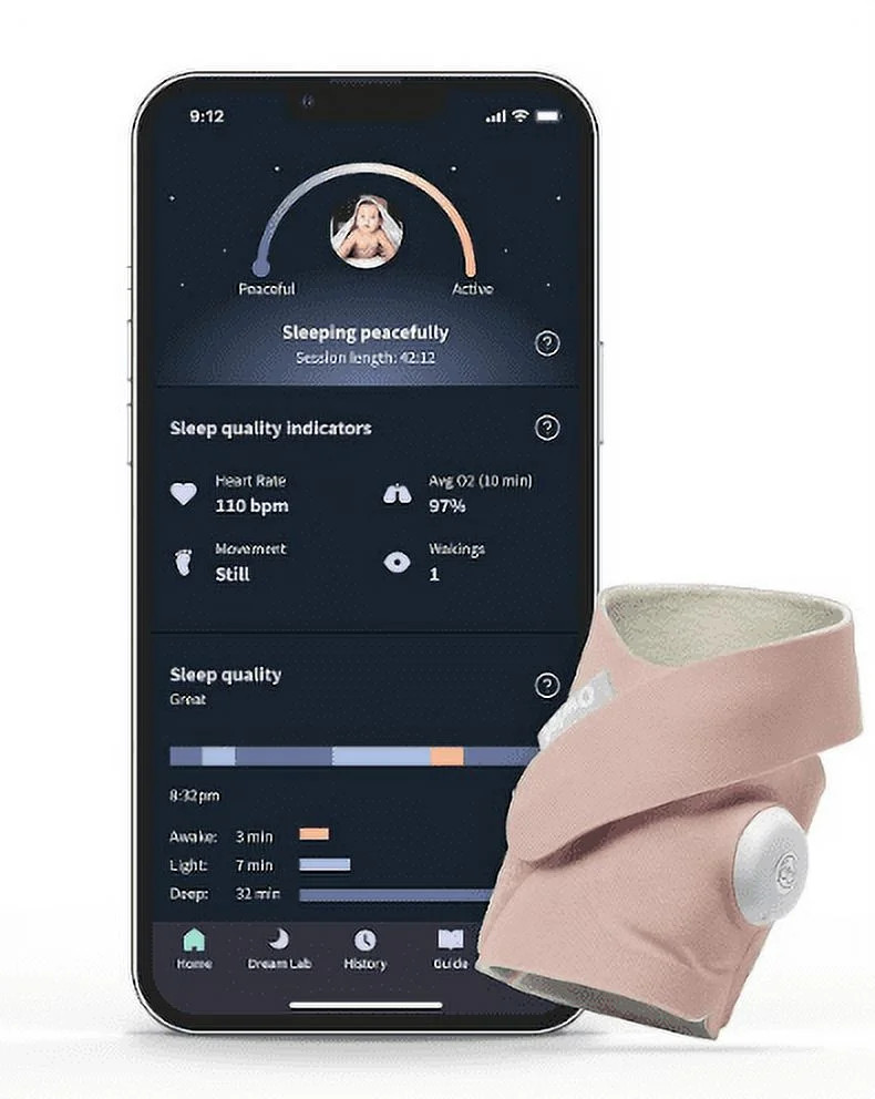 Owlet Dream Sock® - FDA-Cleared Smart Baby Monitor with Live Health Readings & Notifications - D... | Walmart (US)