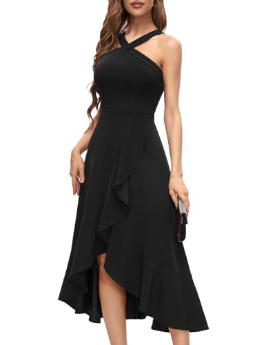 Amazon.com: Bbonlinedress Purple Halter Cocktail Formal Prom Homecoming Dress Women Evening Party... | Amazon (US)