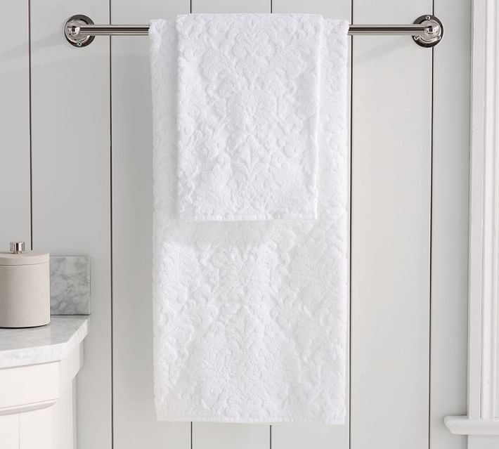 Jacquard Medallion Aerospin™ Quick-Dry Sculpted Bath Towels | Pottery Barn (US)