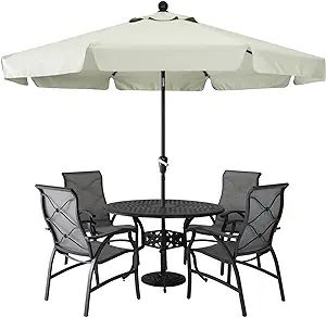 ABCCANOPY Patio Umbrella 10ft - Outdoor Table Umbrella with Push Button Tilt and Crank, 8 Ribs Um... | Amazon (US)